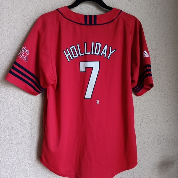 Adidas St. Louis Cardinals #7 Holliday Jersey Youth XL 18/20 Red & Navy - Picture 8 of 10
